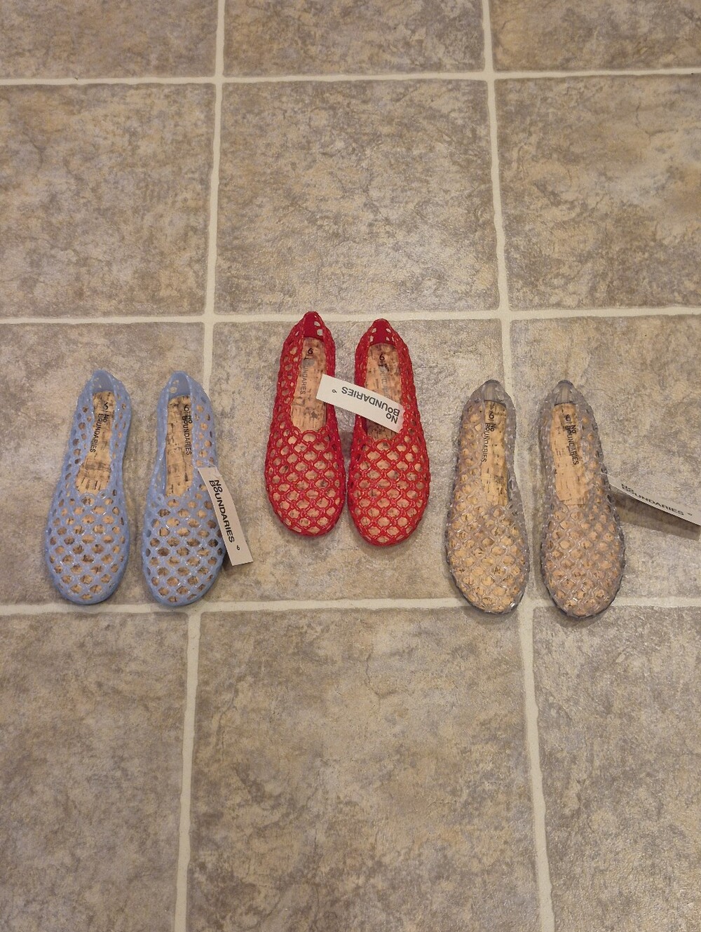 NWT Lot Of 3 No Boundaries Caged Jelly Sandals Shoes Sizes 6, 7, 8, Or 9